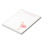 Tropische roze en gouden flamingo's notitieblok (Linkerzijde)
