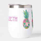 Tropische roze en groene bloemenananas (Rechts)