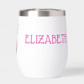 Tropische roze en groene bloemenananas (Achterkant)