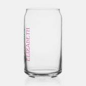 Tropische roze en groene bloemenananas blikvorm glas (Links)