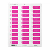 Tropische Roze en Witte Ananas Gepersonaliseerd Etiket (Full Sheet)