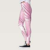 Tropische roze en witte witte Leggings (Links)