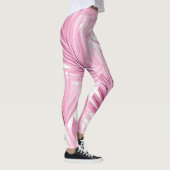 Tropische roze en witte witte Leggings (Rechts)