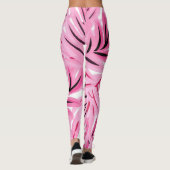 Tropische roze en witte witte Leggings (Achterkant)