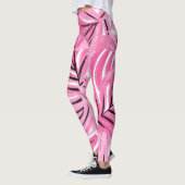 Tropische roze en witte witte Leggings (Links)