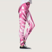 Tropische roze en witte witte Leggings (Rechts)