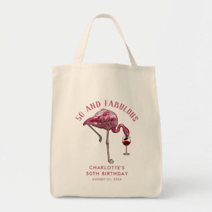 Tropische Roze Flamingo 50ste verjaardag nieuwheid Tote Bag