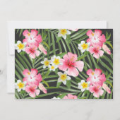 Tropische roze flamingo alfa baby meisje douche kaart (Achterkant)