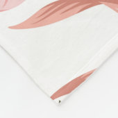 Tropische  roze flamingo, bananenbomen en fleece deken (Hoek)