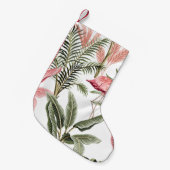 Tropische roze flamingo, bananenbomen en kleine kerstsok (Voorkant (Hangend))