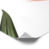 Tropische  roze flamingo, bananenbomen en poster (Hoek)