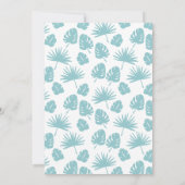 Tropische roze flamingo Beach Birthday Invitation Kaart (Achterkant)