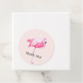 Tropische roze flamingo bedankt bruiloft bedankjes labels (In situ)
