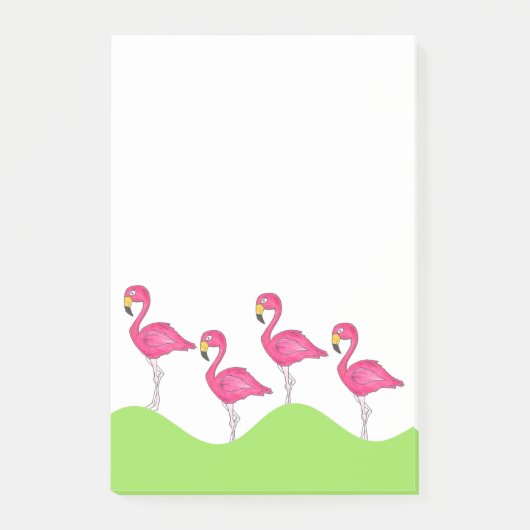 Tropische roze flamingo Bird Flamingos Post its Post-it® Notes (Voorkant)