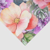 Tropische roze flamingo en Waterverf bloemen Tissuepapier (Detail)