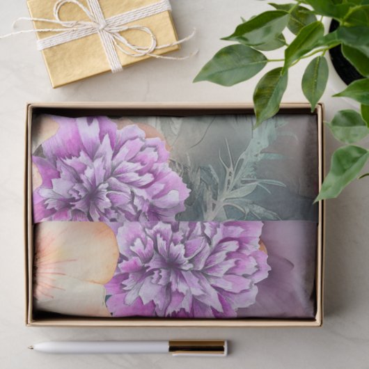 Tropische roze flamingo en Waterverf bloemen Tissuepapier (Geschenk)