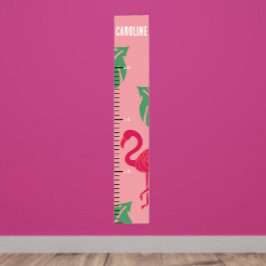 Tropische roze flamingo Girls Groeigrafiek Poster