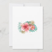 Tropische roze flamingo Gold Glitter Happy Birthda Kaart (Achterkant)