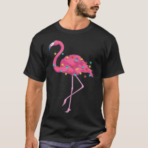 Tropische Roze Flamingo Hawaii Zomer Kerstmis T-shirt