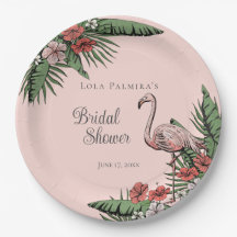 Tropische Roze Flamingo Hibiscus Bruiloftsborrel