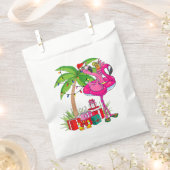 Tropische Roze Flamingo Kerstmis in Juli Zomer Pa Bedankzakje (Geknipt)