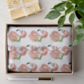 Tropische Roze Flamingo Kerstmis Kabouterhoed Tissuepapier (Geschenk)