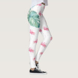 Tropische roze flamingo kleding leggings<br><div class="desc">Blijf stijlvol en gemotiveerd met deze trainingsbroek voor prestatietraining, ontworpen voor comfort en flexibiliteit tijdens yoga, fitness of hardlopen. Met een levendig waterverf roze flamingo patroon met tropisch groen, deze tropische leggings zijn onderdeel van mijn originele roze flamingo kleding collectie. Perfect als een doordachte vrouw cadeau of een leuk cadeau...</div>