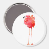 Tropische Roze Flamingo Magneet (Voorkant / Achterkant)