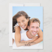 Tropische Roze Flamingo Magnolia's Strand Save The Date (Achterkant)