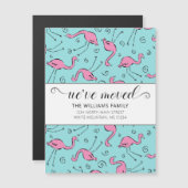 Tropische roze flamingo op Aqua Moving Aankondigin (Voorkant / Achterkant)