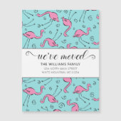 Tropische roze flamingo op Aqua Moving Aankondigin (Voorkant)