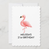 Tropische Roze Flamingo Orchidee Flora 21e verjaar Kaart (Achterkant)