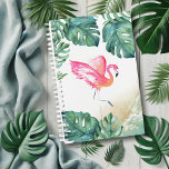 Tropische roze flamingo Palm Leaves Waterverf Planner<br><div class="desc">Kustplanner kenmerkt mijn oorspronkelijke waterverf roze flamingo en monstera palmbladeren in luchtige tropische groene tinten. Ideaal voor het plannen van de dagen van de week of voor het maken van je trouwplannen. Maakt ook een geweldige Moederdag Gift om meer maandelijkse en wekelijkse planners te zien van Victoria Grigaliunas, bezoek www.zazzle.com/dotellabelle...</div>