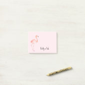 Tropische Roze Flamingo Post-it® Notes (Op bureau)
