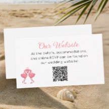 Tropische Roze Flamingo Strand Luau Trouwwebsite