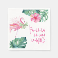 Tropische Roze Flamingo Waterverf Kerst