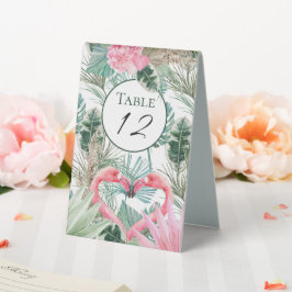 Tropische Roze Flamingo's Bloemen Bruiloft