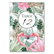 Tropische Roze Flamingo's Bloemen Bruiloft