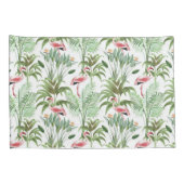 Tropische roze flamingos kussensloop (Achterkant-Rechts)