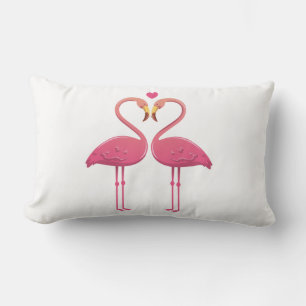 Tropische Roze Flamingo's Liefde - Trouwstrand Lua Kussen