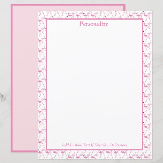 Tropische roze flamingos personaliseert verhalen (Voorkant / Achterkant)