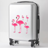 Tropische roze flamingos sticker (Koffer)