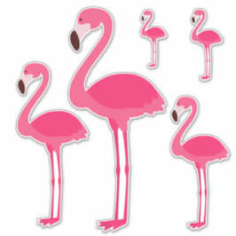 Tropische roze flamingos sticker