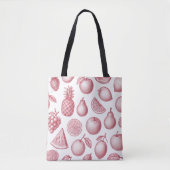 Tropische Roze Fruit Canvas tas (Voorkant)