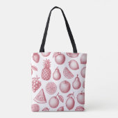 Tropische Roze Fruit Canvas tas (Achterkant)
