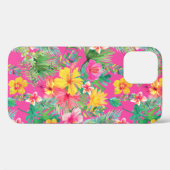 Tropische roze & gele Hibiscus Bloemen Case-Mate iPhone Case (Achterkant (horizontaal))