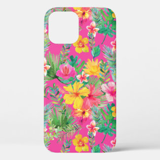 Tropische roze & gele Hibiscus Bloemen Case-Mate iPhone Case