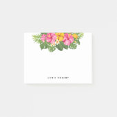 Tropische roze gele Hibiscus Flowers Post-it® Notes (Voorkant)