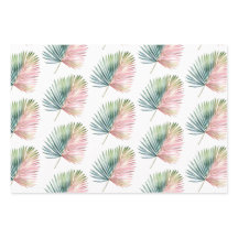 Tropische roze groene blad bruiloft