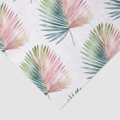 Tropische roze groene blad bruiloft tissuepapier (Detail)